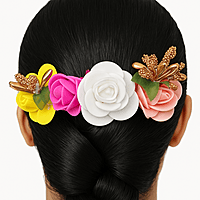 Floral Elegance Hair Comb Set-2pc