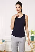 VANHEUSEN Women Solid Anti Bacterial Colour Fresh Tank Top 11201 TWILIGHT XXL