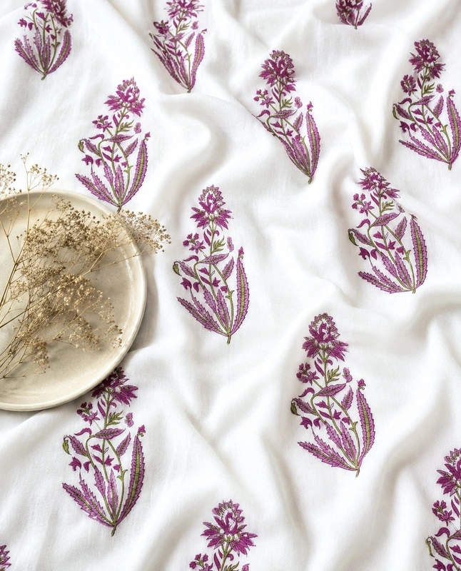 Sanganeri Handblock Cotton Fabric #74