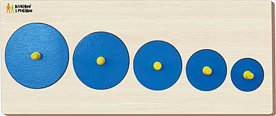 Montessori Size & Seriation - Circle Puzzle Board