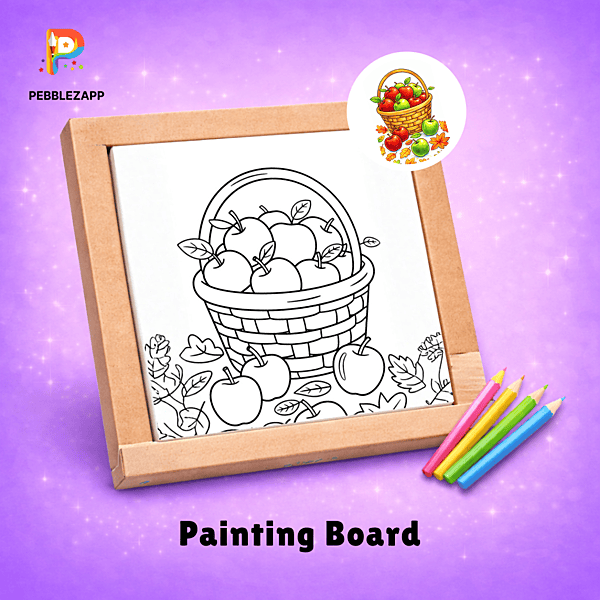 apple basket coloring