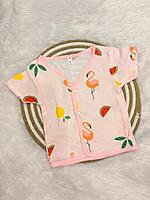 Premium Crinkled Muslin Cotton Jhabla (6-12Months) – With Sleeves