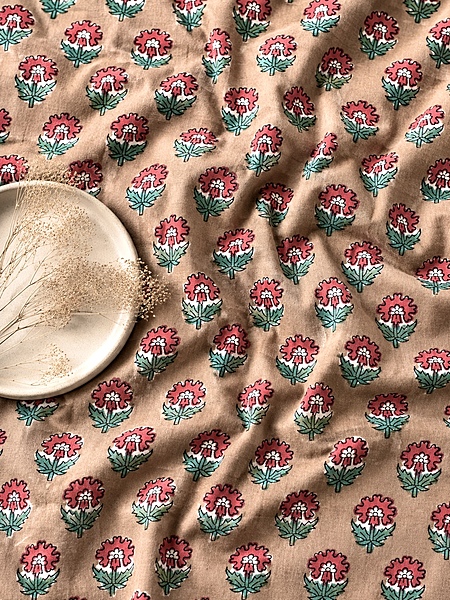 Sanganeri Handblock Cotton Fabric #79