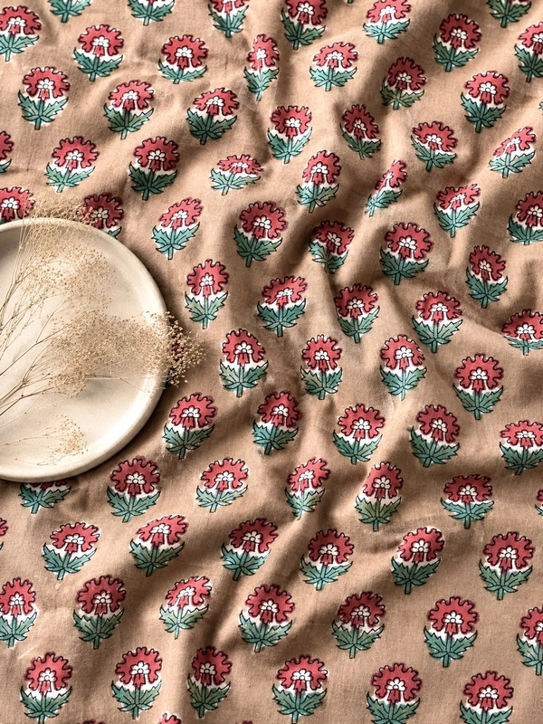 Sanganeri Handblock Cotton Fabric #79