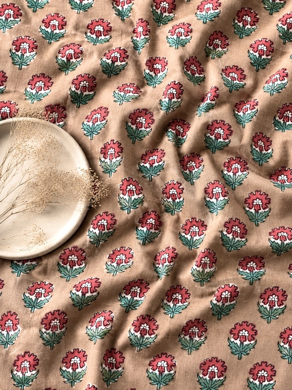 Sanganeri Handblock Cotton Fabric #79