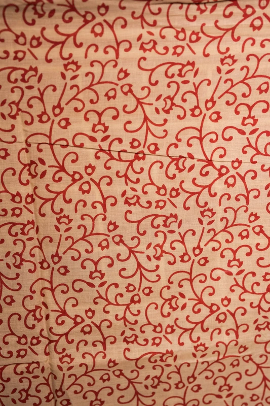 Cotton Handblock - Terracota Red with Large Checks
