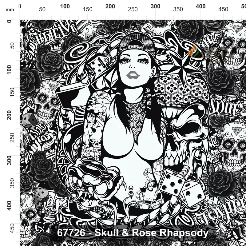 67726 Skull Rose Rhapsody