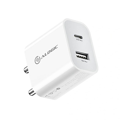 Alogic 20W Rapid Power USB-C + USB-A Charger | WC2X20-IND Alogic 20W Rapid Power USB-C + USB-A Charger | WC2X20-IND