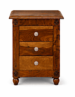 Louis Three Drawer Solidwood Bedside Nightstand