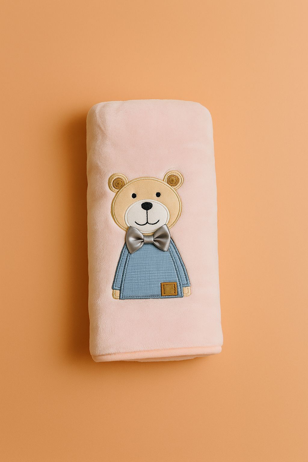 Premium Microfiber Baby Bath Towel (100×50 cm) – Snuggle Bear