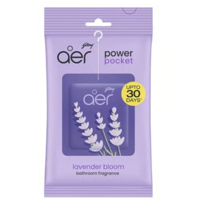 Godrej Aer Power Pocket Bathroom Fragrance (Lavender) 10 g