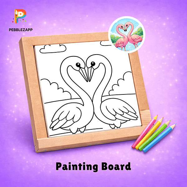 ute swan love coloring