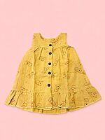 Muslin Front Open Baby Frock - Assorted Prints - Pack of 1