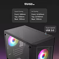 Coconut Core 400M Black Mid ATX Gaming Cabinet