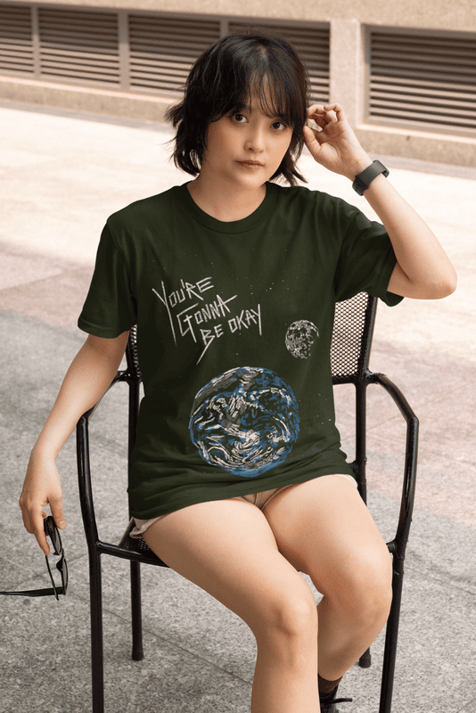 Save Earth Olive Green premium Tshirt