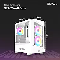 Coconut Core 400M Black Mid ATX Gaming Cabinet