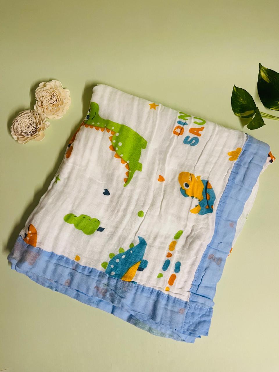 6-Layer Muslin Cotton Bath Towel – Soft & Absorbent – 60 x 120 cm – Assorted Designs