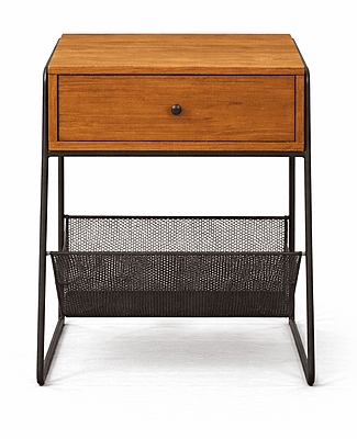 Tracey One Drawer End Table with Magazine Rack