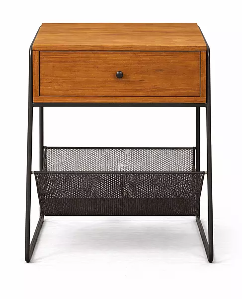 Tracey One Drawer End Table with Magazine Rack