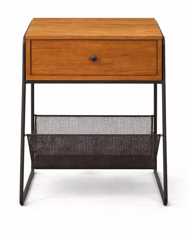 Tracey One Drawer End Table with Magazine Rack