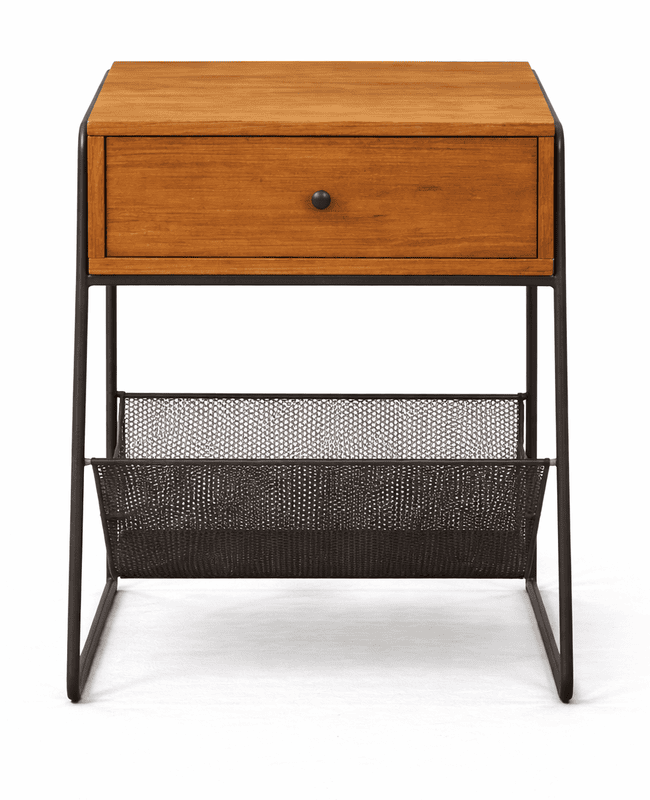 Tracey One Drawer End Table with Magazine Rack