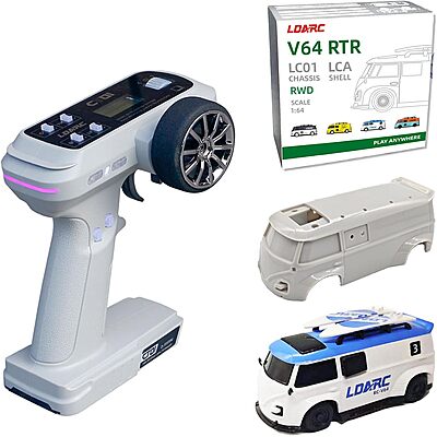LDARC V64 1:64 Scale Micro RC Car RTR | High-Speed Remote Control Car