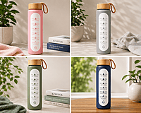 Glass Bottle With motivation quote