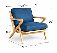 Writers One Seater Sofa Arm Chair