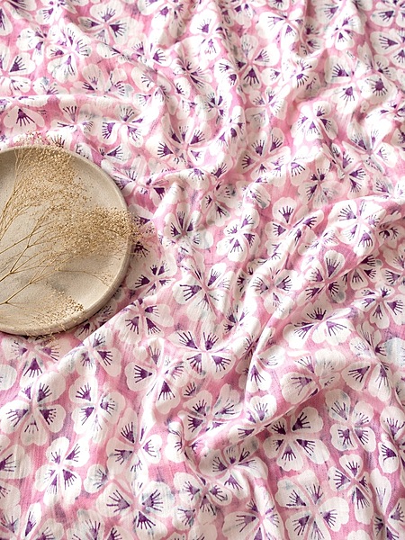 Sanganeri Handblock Cotton Fabric #85