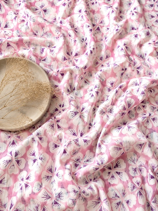 Sanganeri Handblock Cotton Fabric #85
