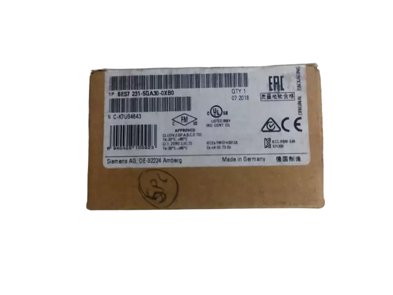 Siemens SIMATIC S7-1200 SM 1231 Analog Input Module 4 AI (6ES7231-5QA30-0XB0)