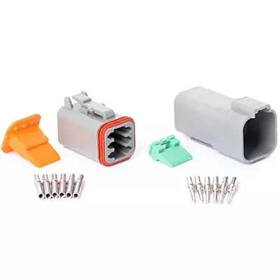 6 Pin DEUTSCH DT Waterproof Automotive Male/Female Connector Housing Cable Mount – IP Rated, RoHS & CE Approved