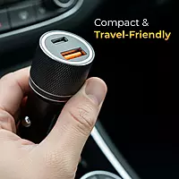 Just Corseca SSPEED JST976 145W Dual-Port Car Charger – Super Fast Charging | USB Ports