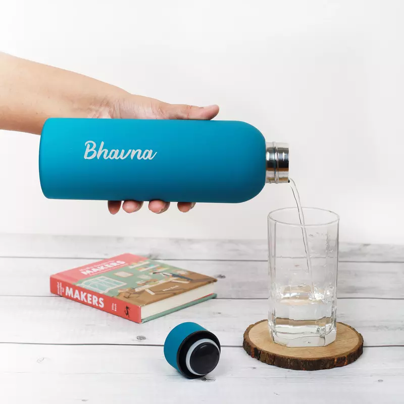 Aqua Personalised Sipper- Rubber Coated Steel Bottle