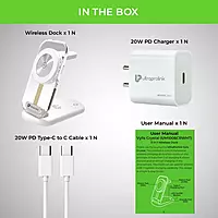 UltraProlink UM1006CRWHT - Vylis Crystal 3 in 1 Wireless Charging Dock with Adapter