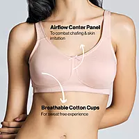 Nykd By Nykaa No Sweat Breast Separating Breathe Cotton Non Padded Non Wired Bra - NYB105