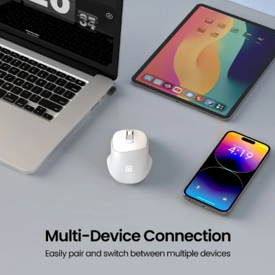 Portronics Toad 7 Wireless Mouse, Bluetooth 5.3V & 2.4 GHz Wireless, Adjust Sensitivity Upto 3200 DPI, Rechargeable Built in Battery Portronics Toad 7 Wireless Mouse, Bluetooth 5.3V & 2.4 GHz Wireless, Adjust Sensitivity Upto 3200 DPI, Rechargeable Built in Battery