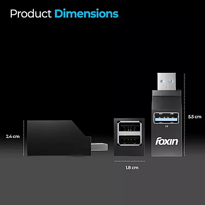 USB HUB FOXIN 3 PORT (USB 3.0X1, USB 2.0X2) FUH-003 USB HUB FOXIN 3 PORT (USB 3.0X1, USB 2.0X2) FUH-003