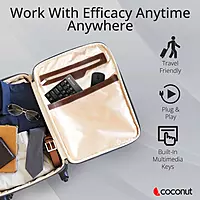 Coconut Mini Desire WK29 Wireless Combo (Black Keys, Grey Border, Compact Design, Ergonomic Feel,Long Battery Life, 1 Year Warranty)