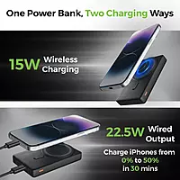 Ultraprolink UM1334GRY Juice-Up Mag 9 Magnetic Wireless Powerbank 10000mAh (Grey)