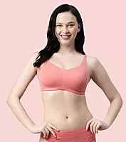 Enamor Antimicrobial Minimizer Everyday Cotton Bra for Women - Padded, Wirefree, Full Coverage - A058