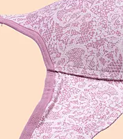 Enamor Medium Coverage, Wirefree Perfect Plunge Women T-Shirt Lightly Padded Printed Bra - F023