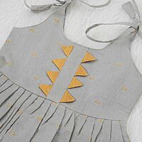 Roop Grey Silk Knot Frock