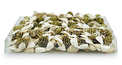 White Flowers with Glitter Pine