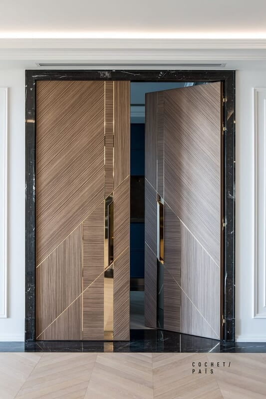Luxurious HDHMR Profile Double Door with Sleek Deco Paint