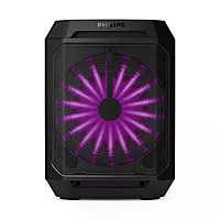 Philips New TAX2208 Bluetooth Party Speaker,30W Dynamic Bass Boost, 3000mAh Battery, Aux-in, Karaoke Mic Input, Wireless Pairing for Stereo Sound, Built-in Easy to Carry Handle, Dynamic Light Modes