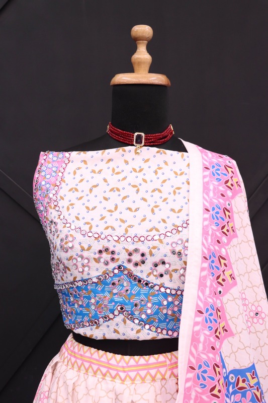 Digital Print Muslin Cotton Lehenga Choli D.45
