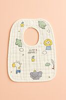 Crinkled Muslin Baby Bibs – Pack of 3 | Assorted Designs
