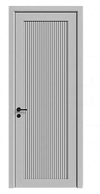 Modern Minimalist 3D HDHMR Door with Ribbed Design Modern Minimalist 3D HDHMR Door with Ribbed Design