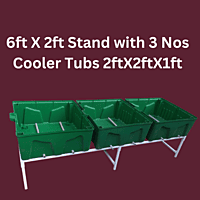 6ft X 2ft Stand with 3 Nos Cooler Tubs 2ftX2ftX1ft